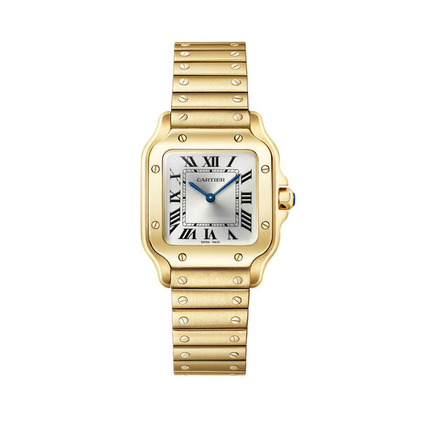 Santos de Cartier 27 mm quartz en or jaune, petit mod&egrave;le